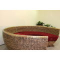 Exclusive Hot Trendy Design Water Hyacinth Round Sofa Set For Indoor Living Room Natural Wicker Furniture
